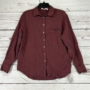 Calvin Klein Jeans Women’s Button Front Top Size XS Red